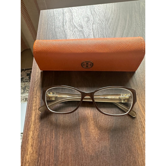 Women's Tory Burch Eyeglasses Brown Gold - Picture 1 of 2